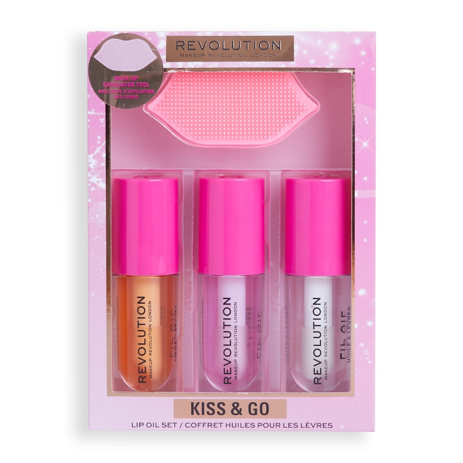 REVOLUTION Kiss & Go Glaze Lip Care Gift Set Lippenöl