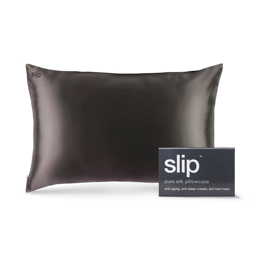 Slip Pure Silk Pillowcase Kissen Anthrazit Schwarz