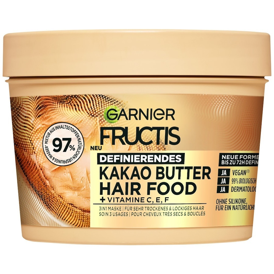 Garnier Fructis Definierendes Kakao Butter Hair Food – 3in1 Maske Haarkur 400 ml
