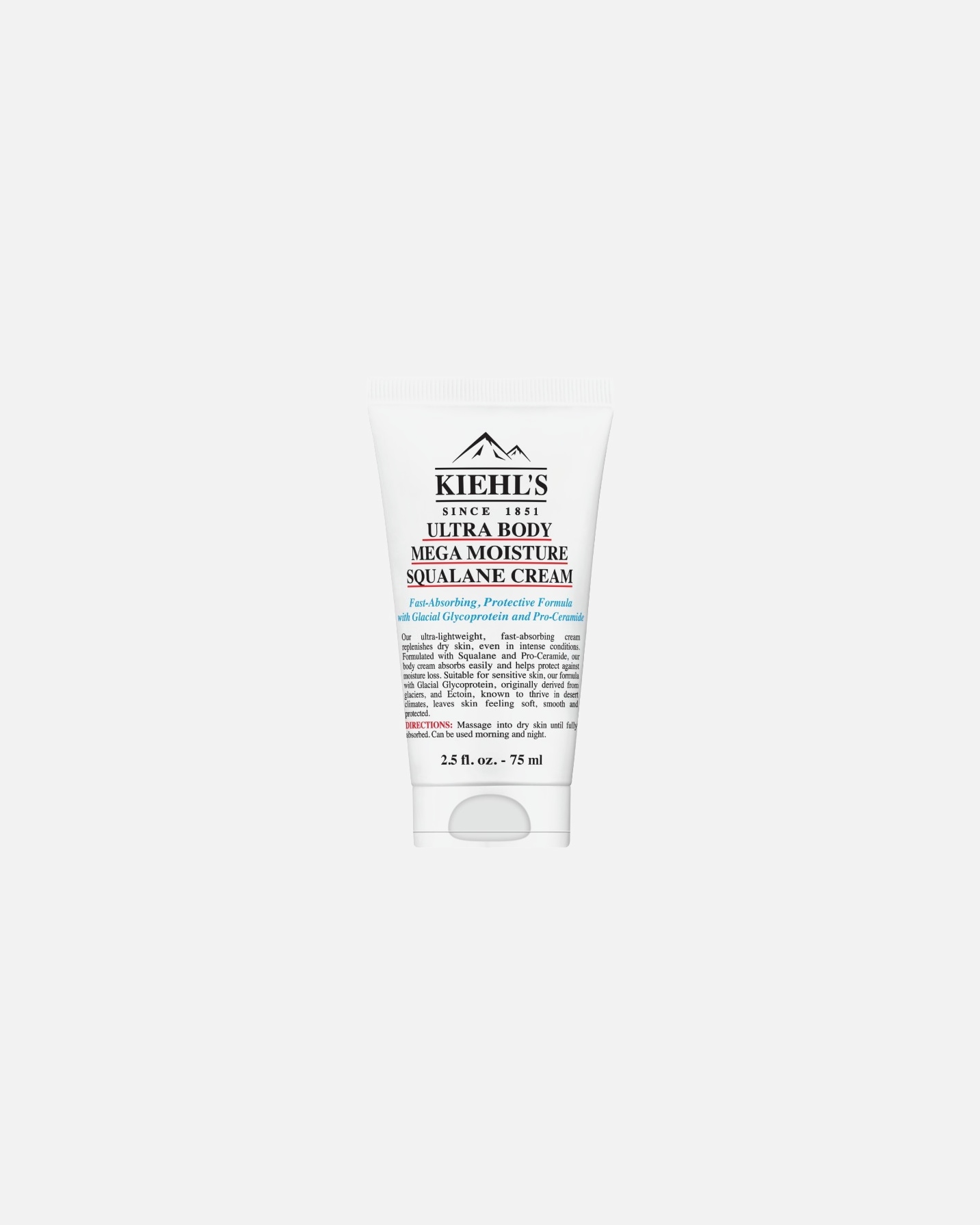 Körpercreme für Unisex Kiehl’s Ultra Body Mega Moistre Squalane Cream 75 ml