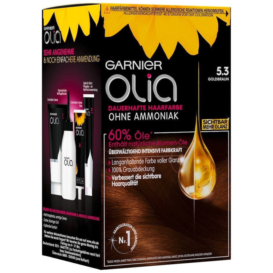 Garnier Olia Intensivcoloration Haarfarbe 5.3 Braun