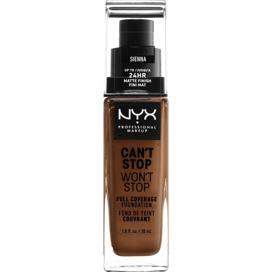 NYX Professional Makeup Wedding Can't Stop Won't 24-Hour Foundation 34 - SIENNA 30 ml Braun