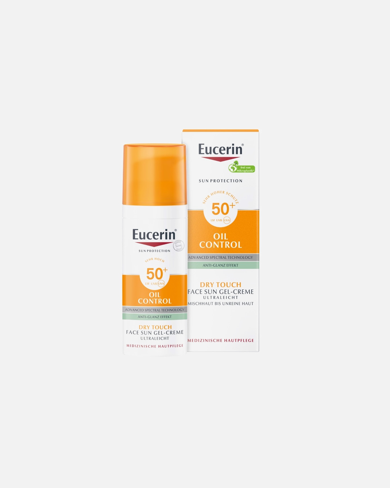 Sonnencreme für Unisex Eucerin Oil Control Face Sun Gel-Creme LSF 50+ 50 ml