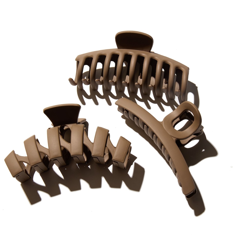 Hairlust Medium Claw Hair Clips, 3-Pack Haarclips Hellbraun Damen