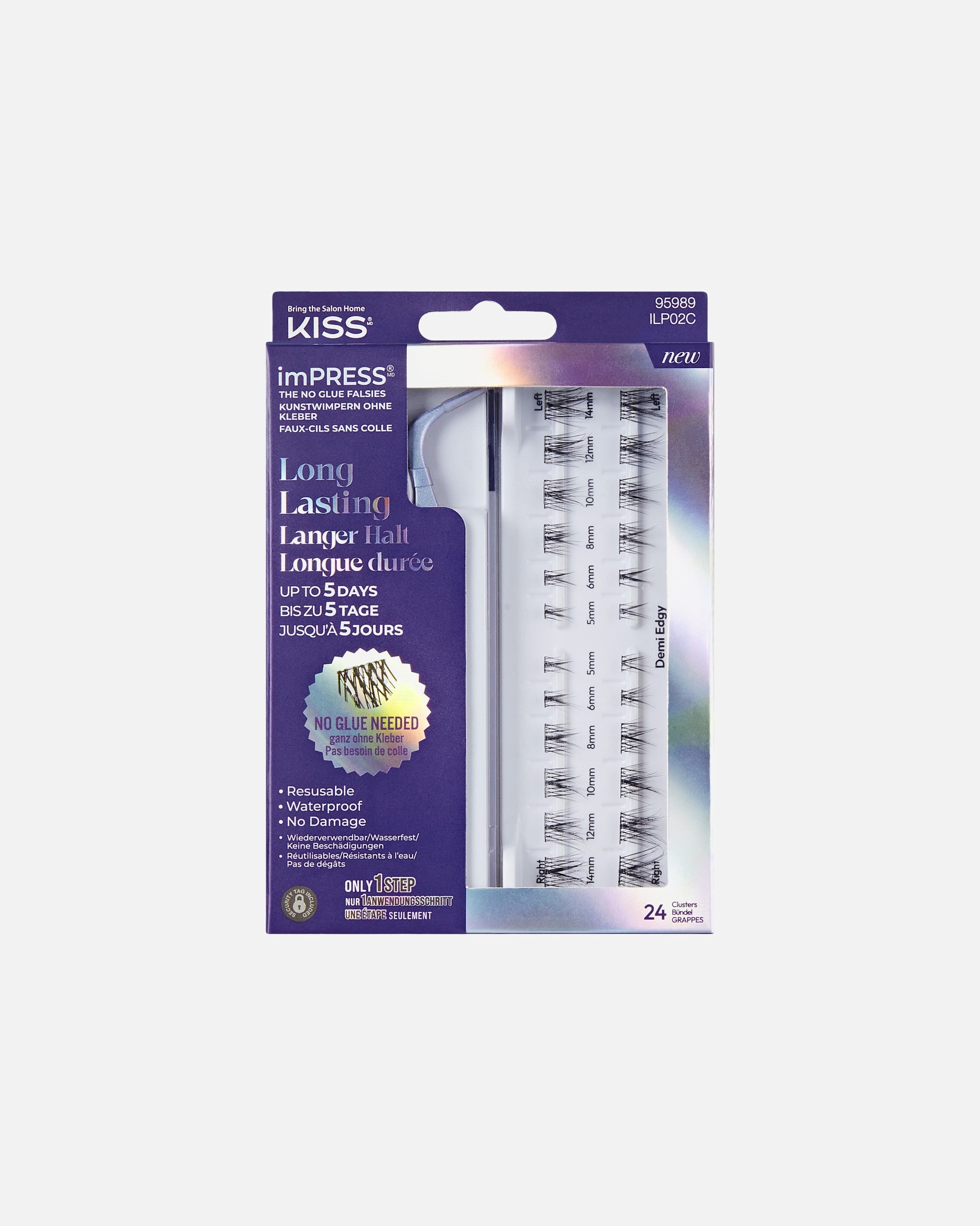 Künstliche Wimpern für Unisex KISS imPRESS Falsies Long Lasting Selbstklebend 1 Stück