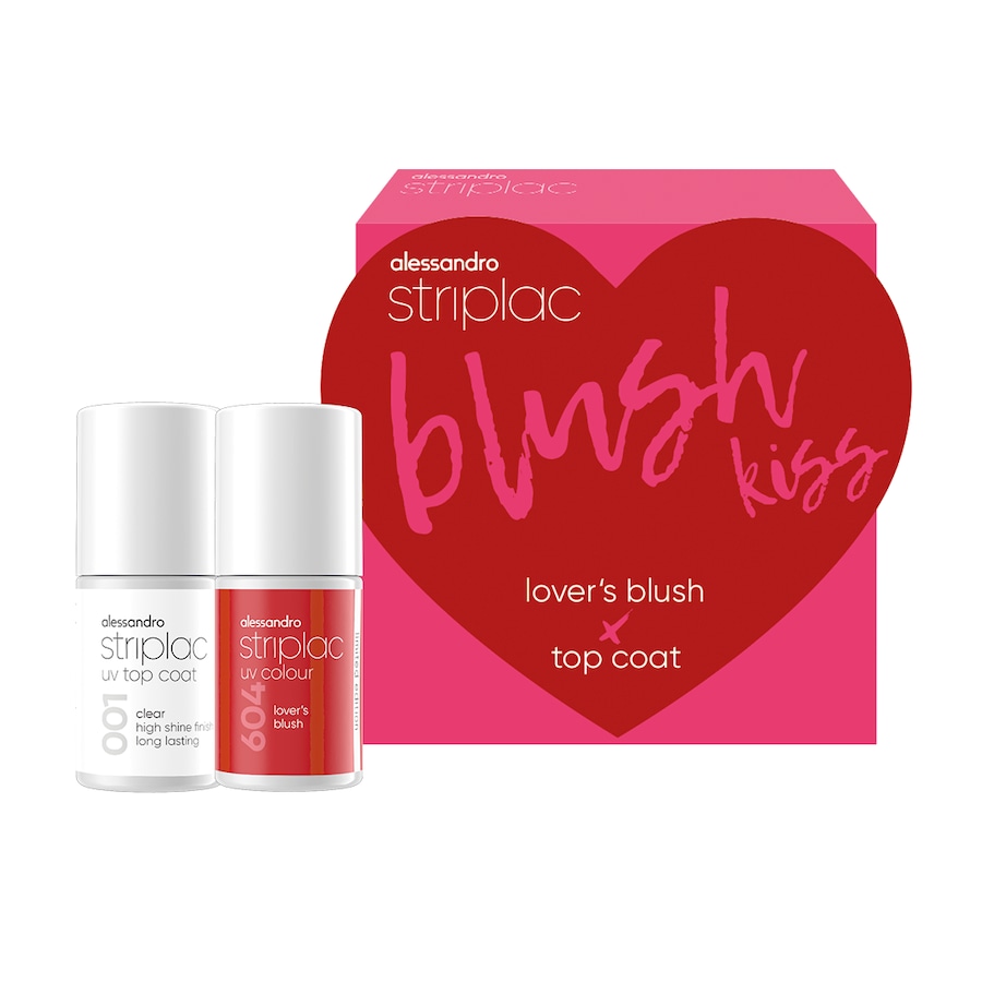 Alessandro Striplac Set Blush Kiss Nagelpflegeset Dunkelrot