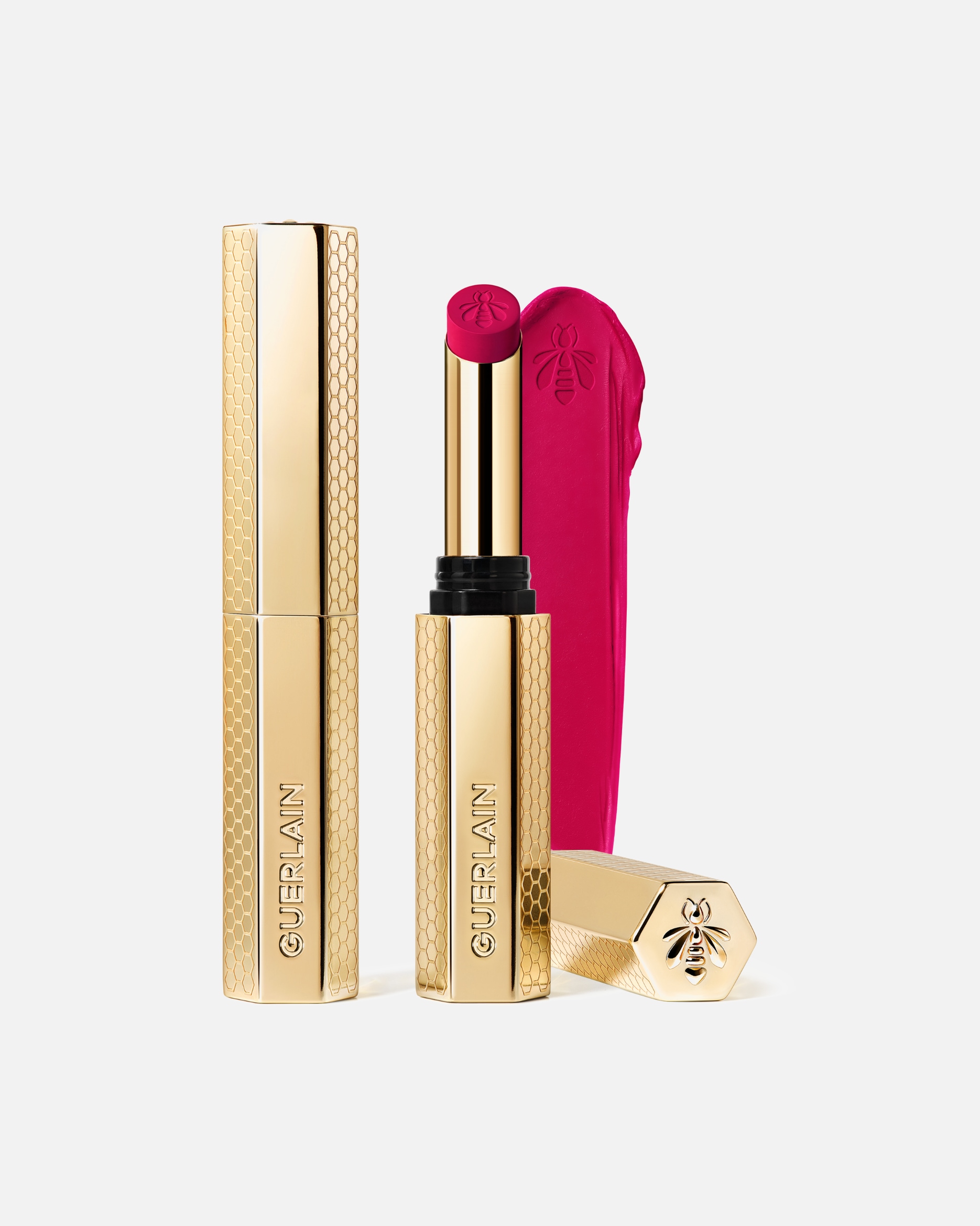 Lippenstift für Unisex Guerlain KissKiss Der kussfeste Lippenstift mit Honig 391 VIBRANT ROSE