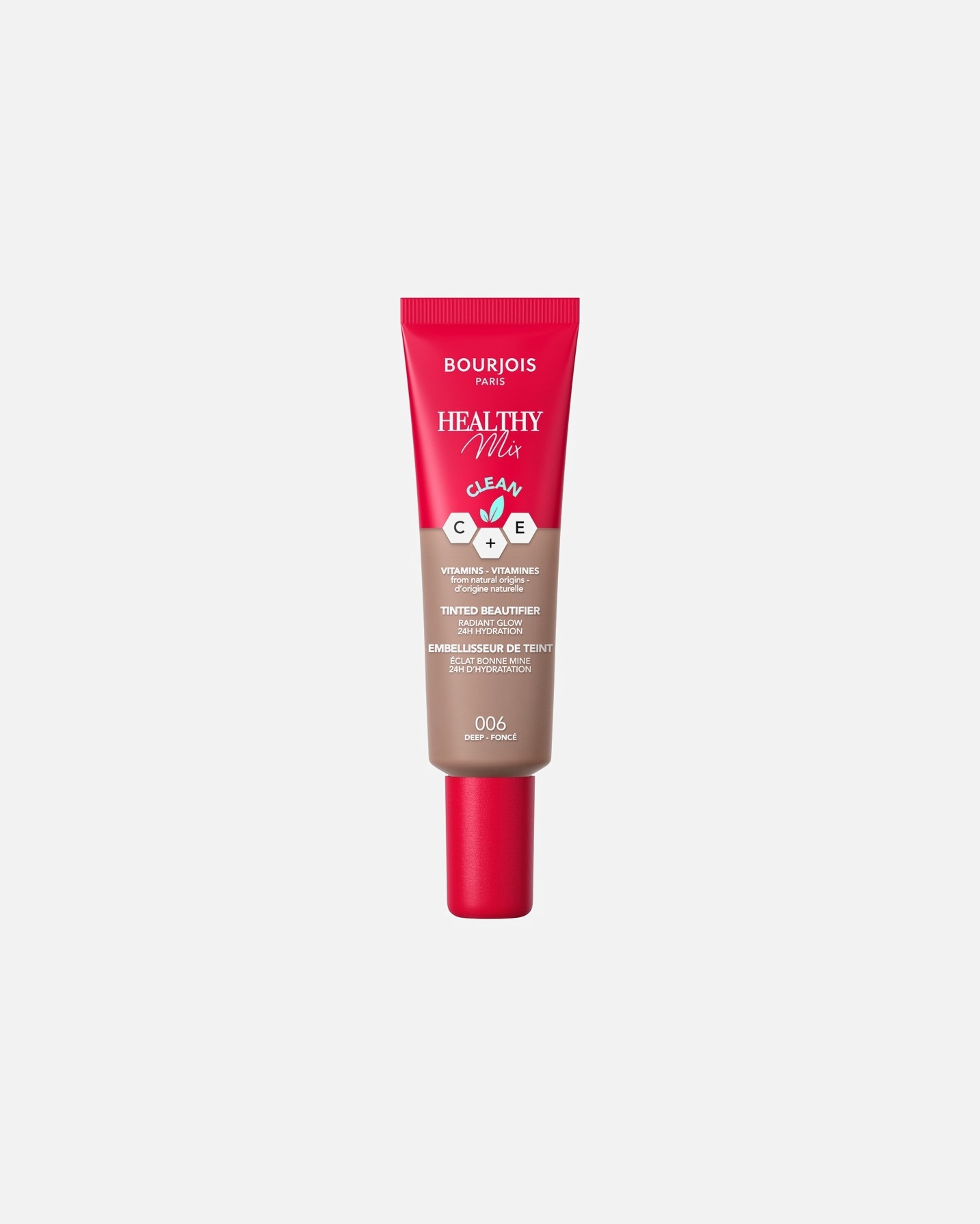 Foundation für Weiblich Bourjois Bourjois Healthy Mix Clean Tinted Beautifier upiększający krem tonujący, nawilżający tint do twarzy, nr 003 Light Medium, 30 ml 30 ml