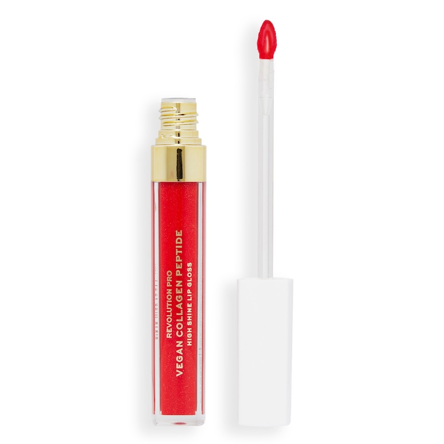Revolution Pro Vegan Collagen Peptide High Shine Lip Gloss Stripped Lipgloss 4 ml Dunkelrot