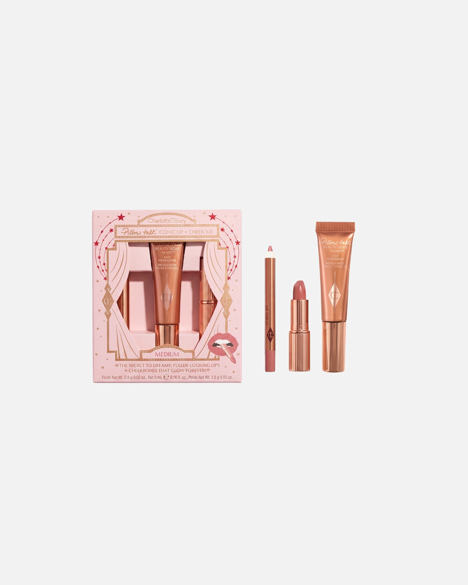 Lippen Make-up Set für Unisex Charlotte Tilbury PILLOW TALK ICONIC LIP + CHEEK KIT - MEDIUM MEDIUM