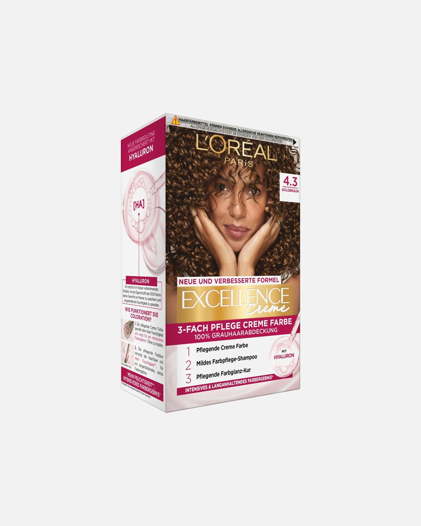 Haarfarbe für Weiblich L’Oréal Paris Excellence Crème Nr. 4.3 - Goldbraun