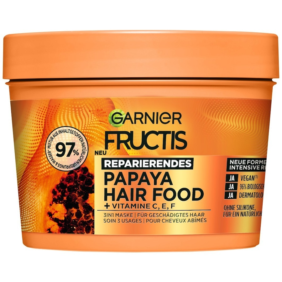 Garnier Fructis Reparierendes Papaya Hair Food 3in1 Maske für geschädigtes HaarHaare | 400.0 ml | 14,98 / 1.0 l
