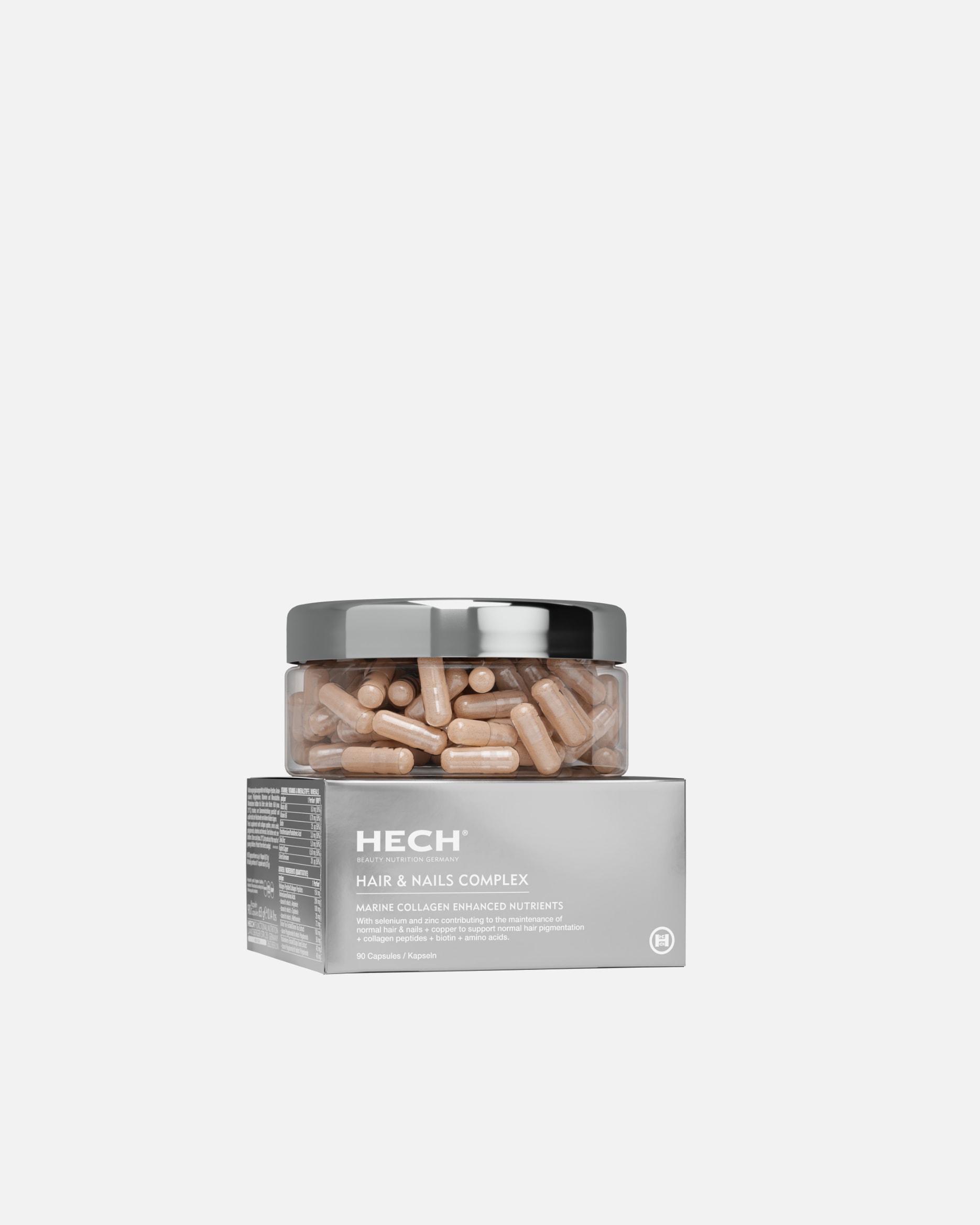 Nahrungsergänzung Haut für Unisex HECH Hair & Nails Complex 90 Kapseln