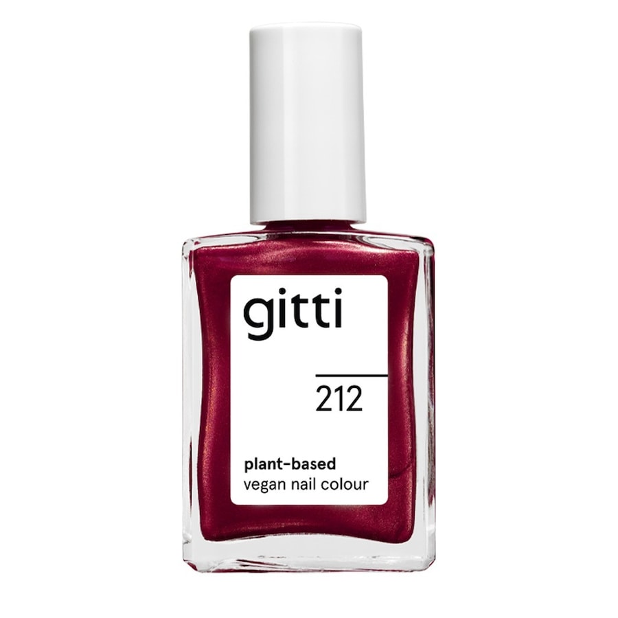 gitti no. 212 Nagellack - CRANBERRY GLITTER 15 ml Weiss