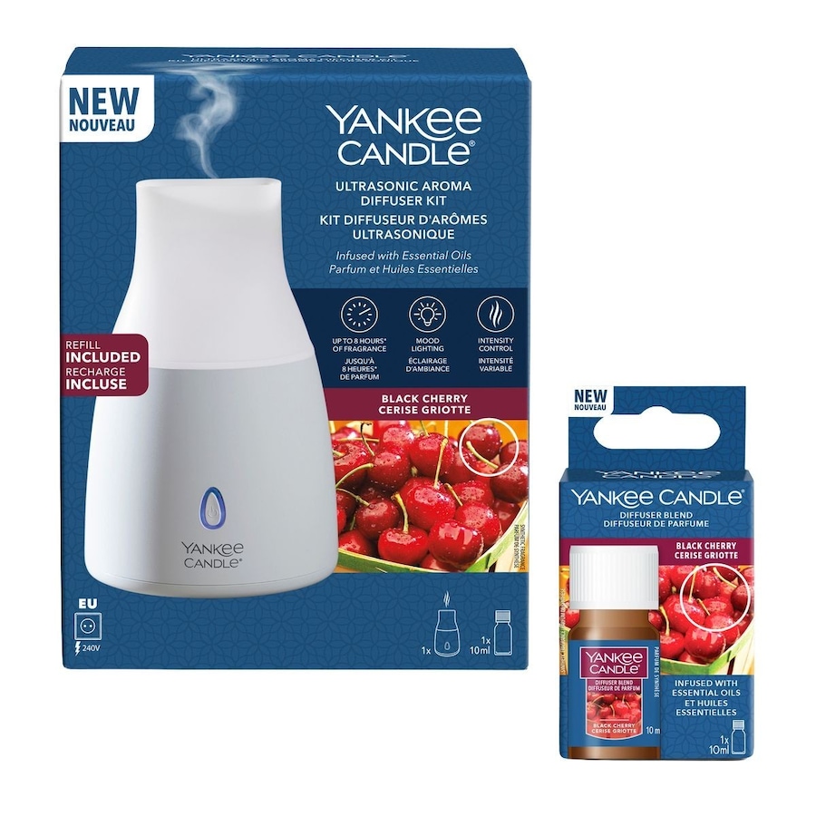 YANKEE CANDLE Ultrasonic Aroma Diffuser Kit Black Cherry Duftobjekte 10 ml