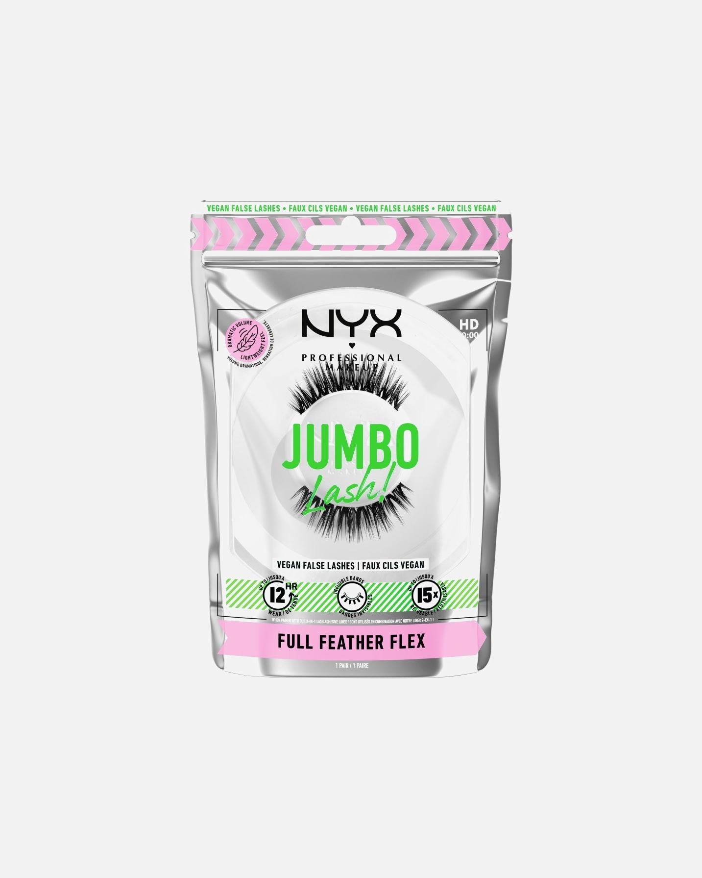 Künstliche Wimpern für Unisex NYX Professional Makeup Default Brand Line Jumbo Lash! 1 Stück