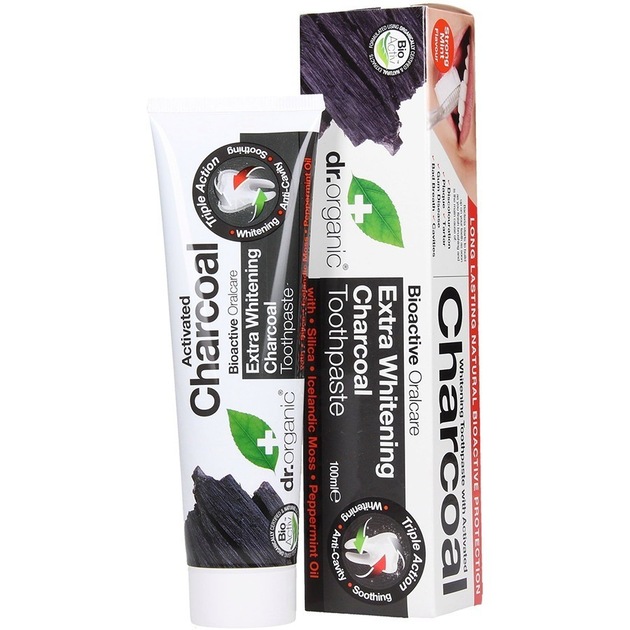 Dr. Organic Activated Charcoal Extra Whitening Charcoal-Zahnpasta