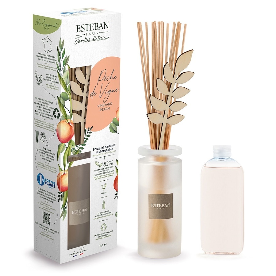Esteban Nachfüllbares parfümiertes Bukett Initial Rebpfirsich Raumduft 100 ml unisex