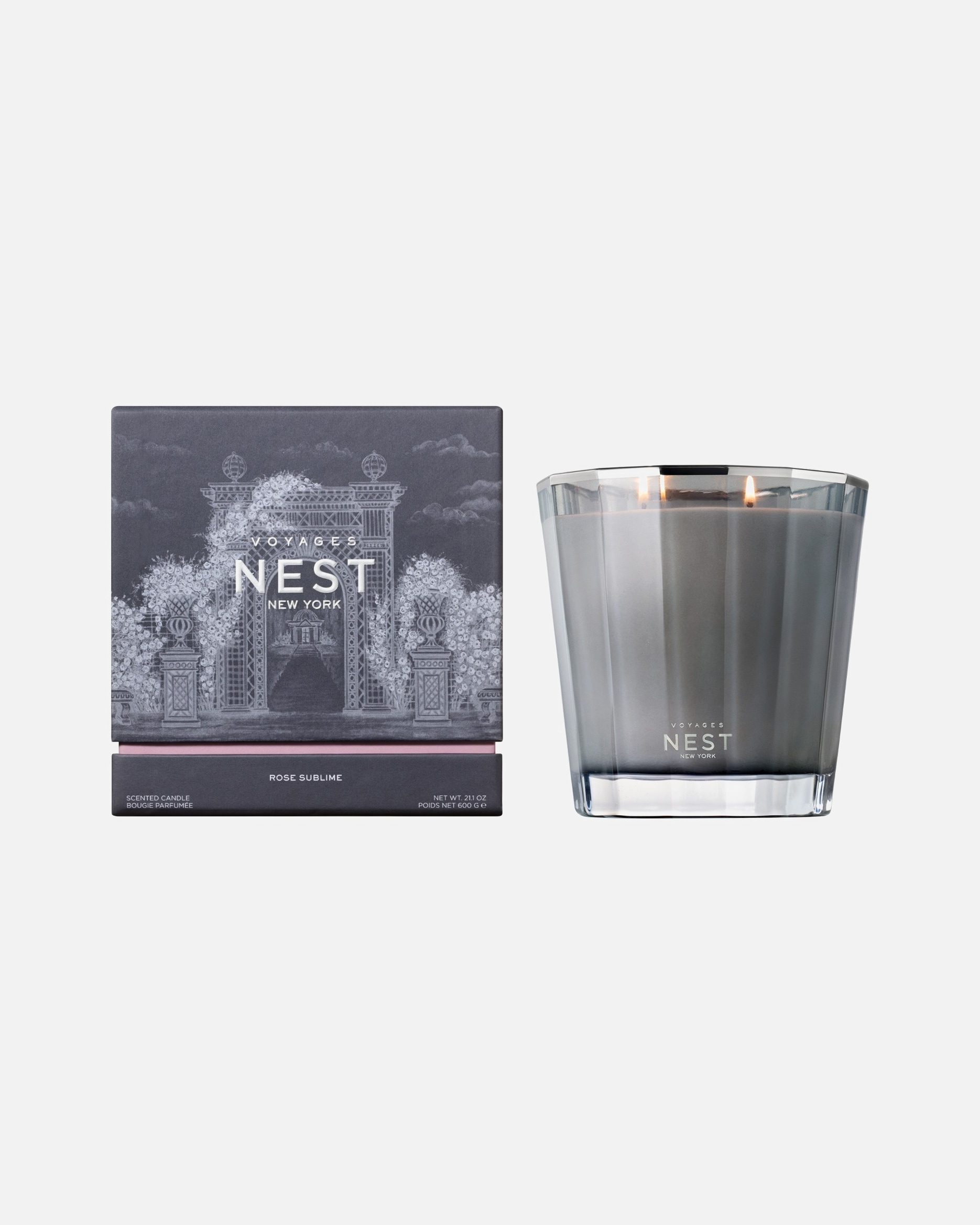 Kerze für Unisex NEST NEW YORK Default Brand Line Voyages Rose Sublime 2-Wick 600 g