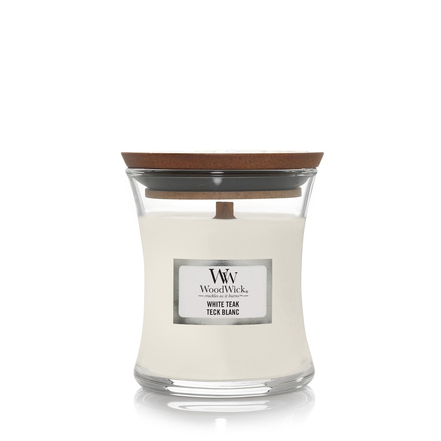 WoodWick White Teak Kerze Mini Jar 85 g