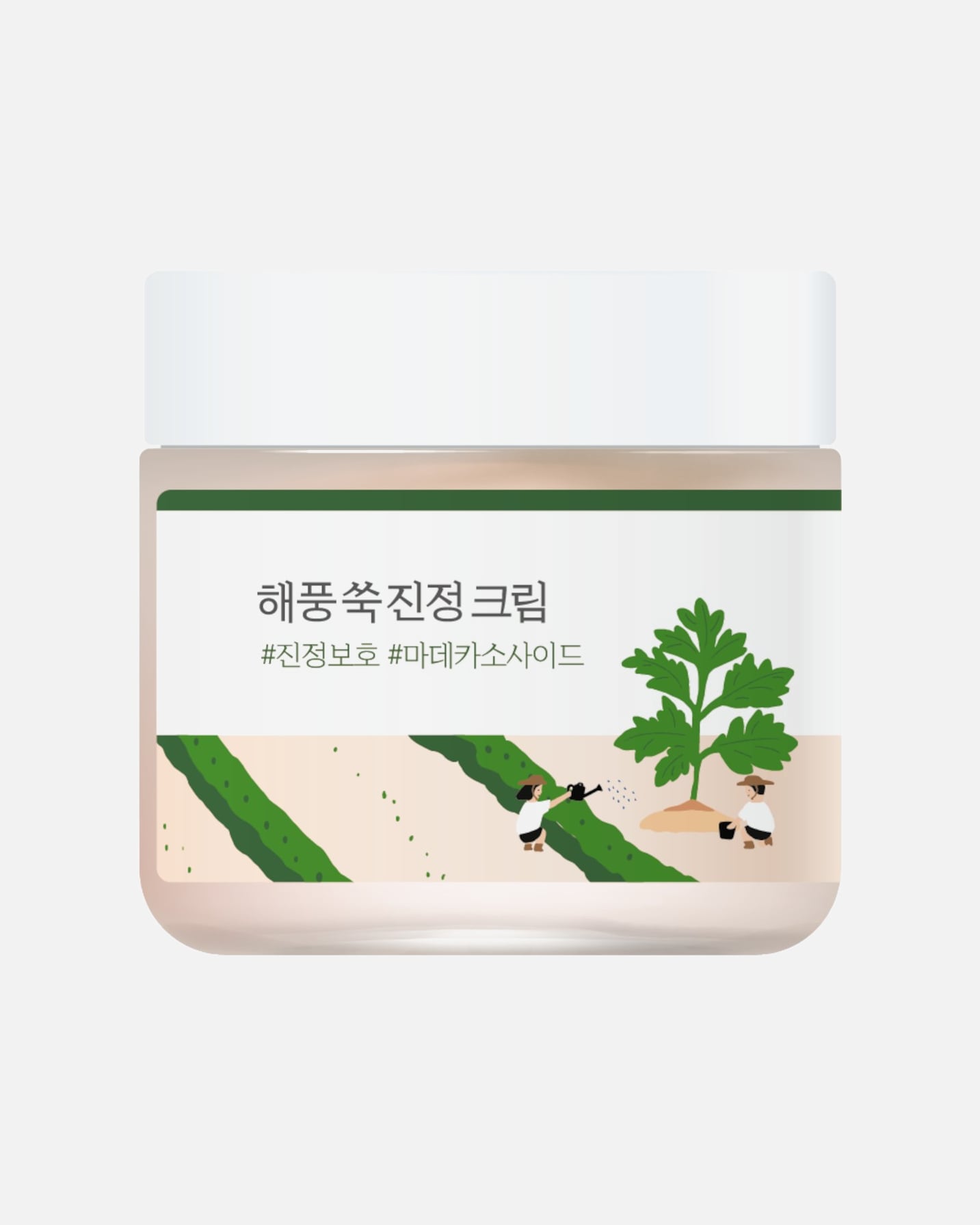 Gesichtscreme für Unisex Round Lab ROUND LAB Mugwort Calming Cream 80ml 80 ml