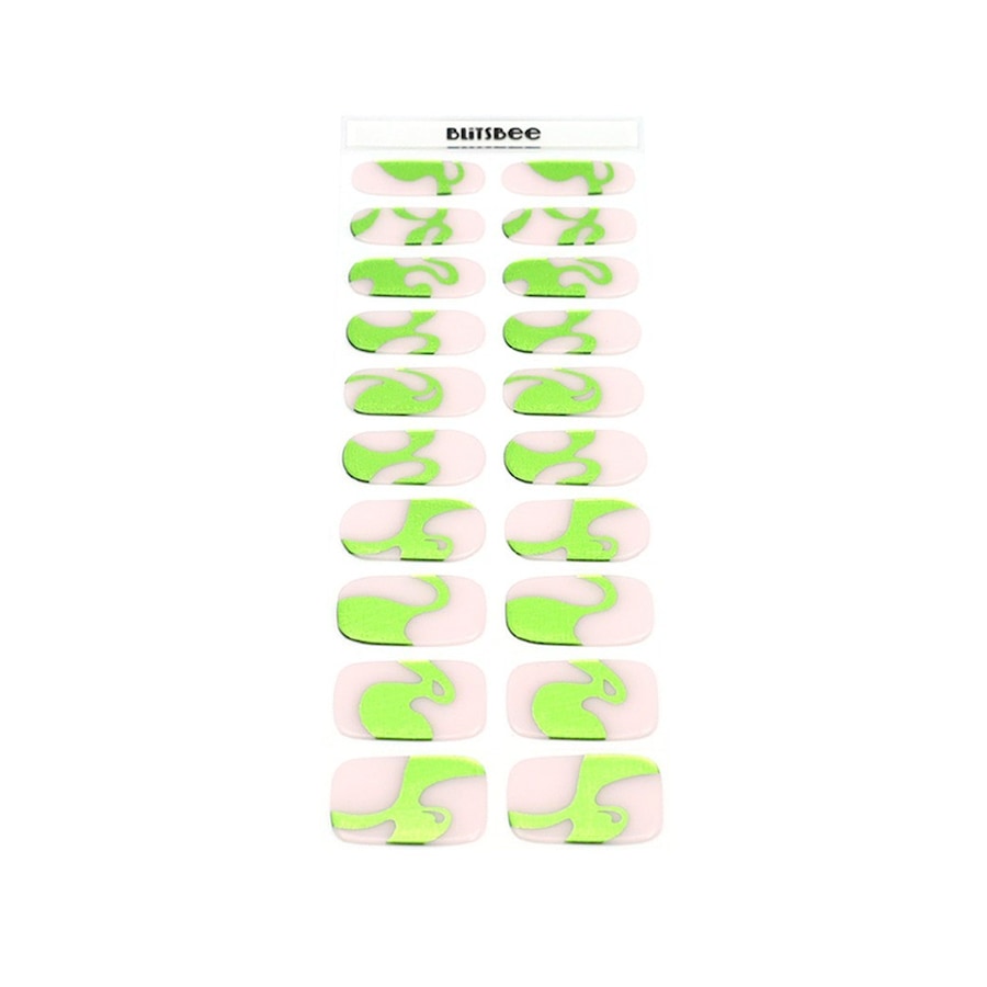 Blitsbee Gel Nail Sticker Cactus Chrome Nagelsticker CACTUS CHROME Grün