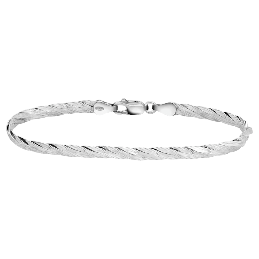 Lucardi Armband 925 Silber silbern 19.0mm Damen