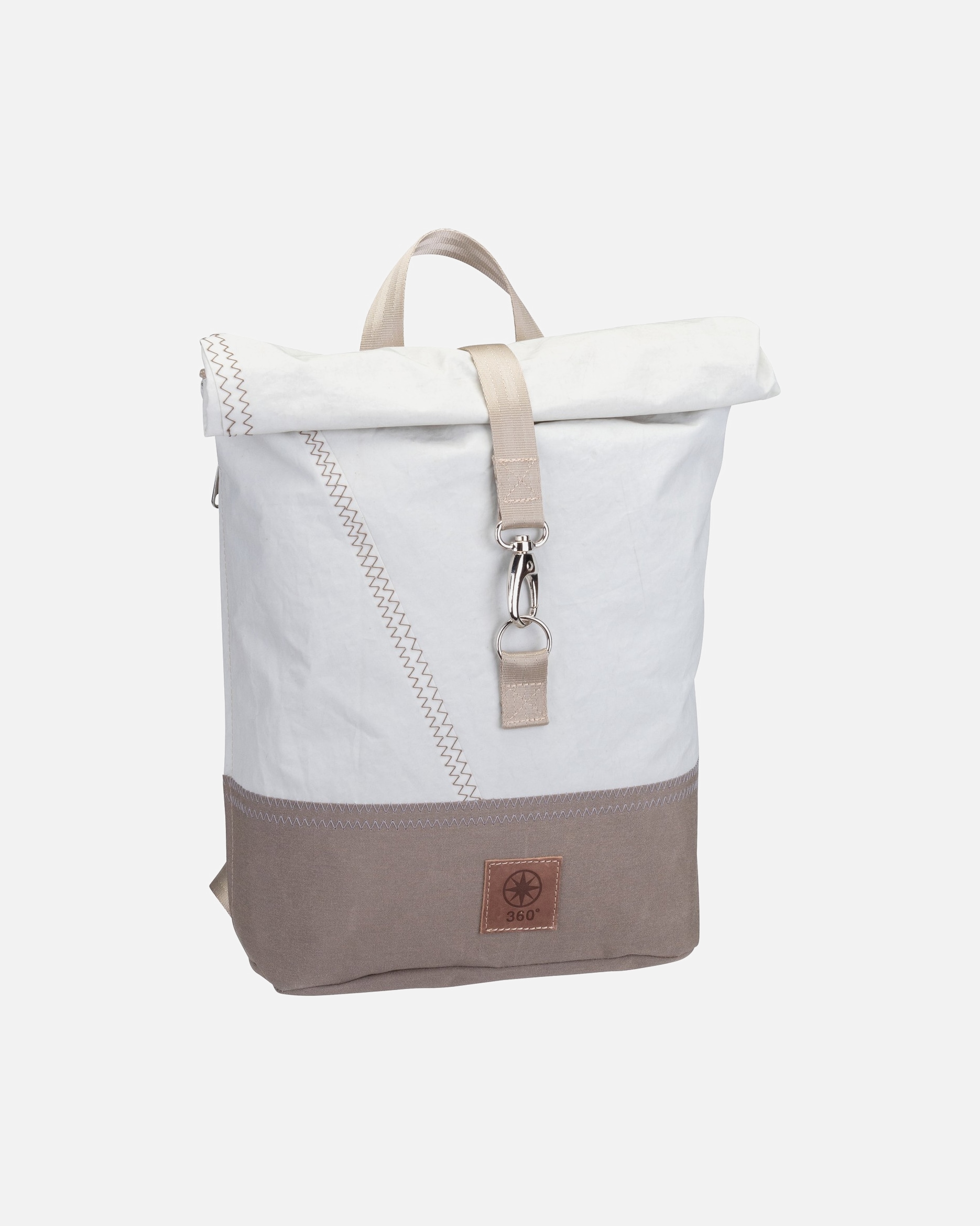 Rucksack für Unisex 360Grad Rucksack Möwe Weiß/Balken Persenning Taupe