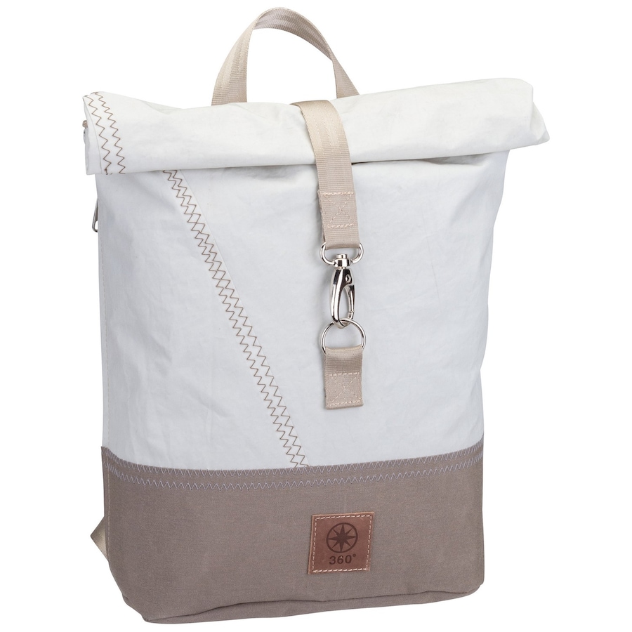 360Grad Rucksack Möwe Weiß/Balken Persenning Taupe Weiss