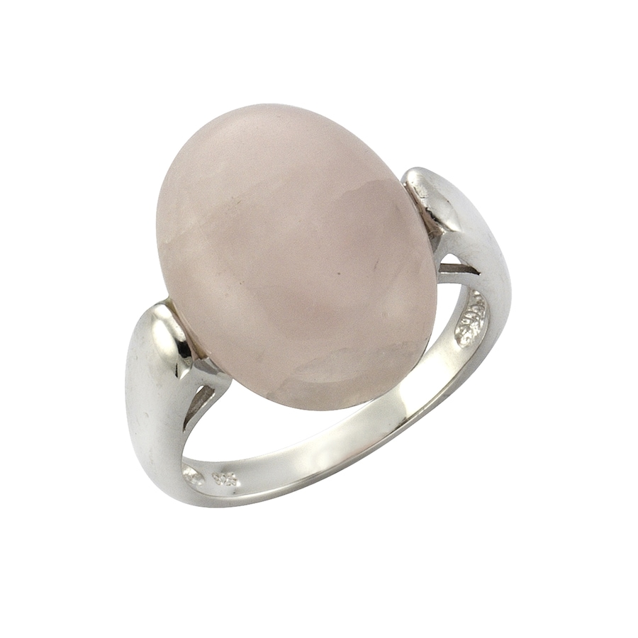 Zeeme Ring 925/- Sterling Silber Rosenquarz rosa 064 (20,4) Damen
