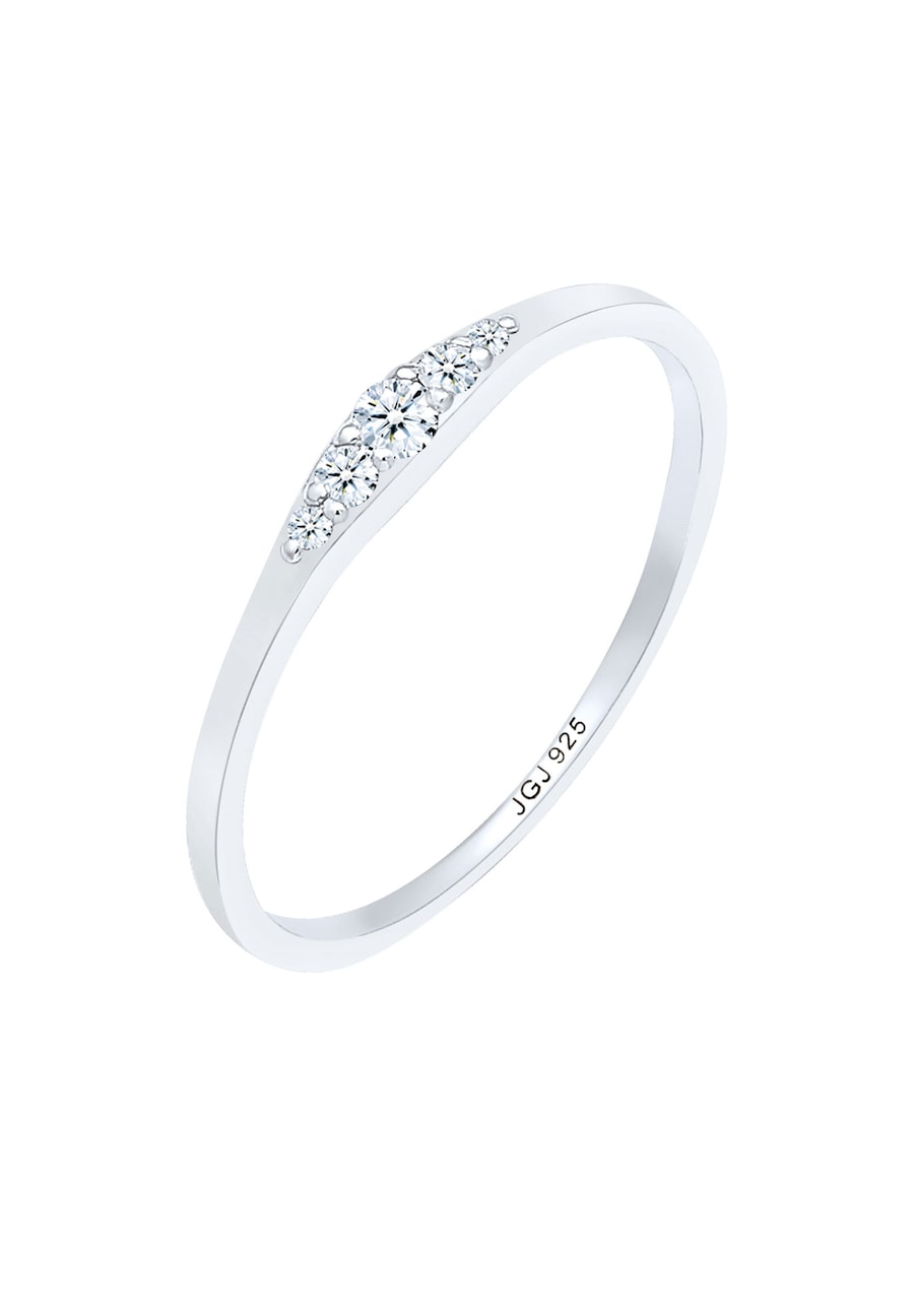 Elli DIAMONDS Verlobungsring Diamant (0.07 ct) Bridal 925 Silber 58 Damen