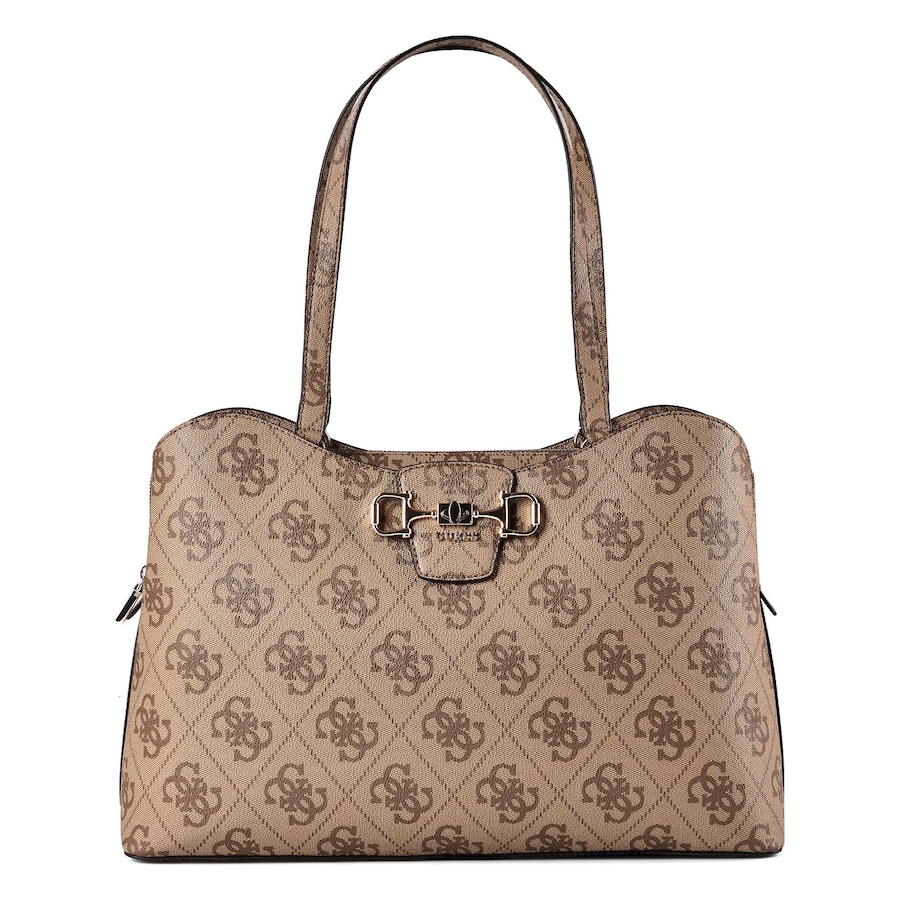 Guess Janie Schultertasche latte logo Braun Damen