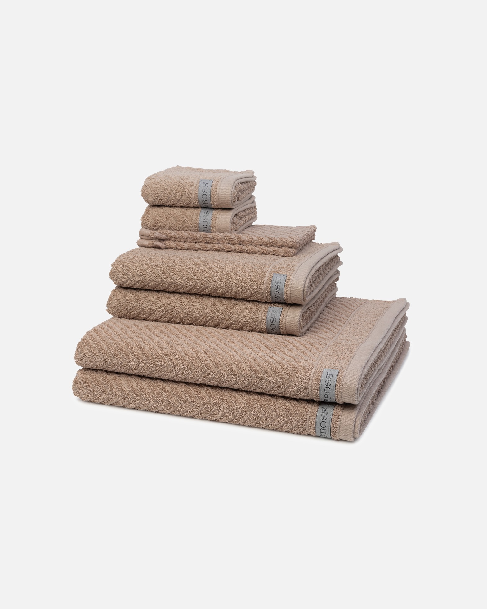 Handtuch für Unisex ROSS Smart 8-teilig Handtuch-Set Nougat
