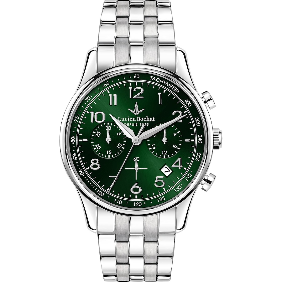 Lucien Rochat Uhren-Set inkl. Wechselarmband Edelstahl grün, silber Herren