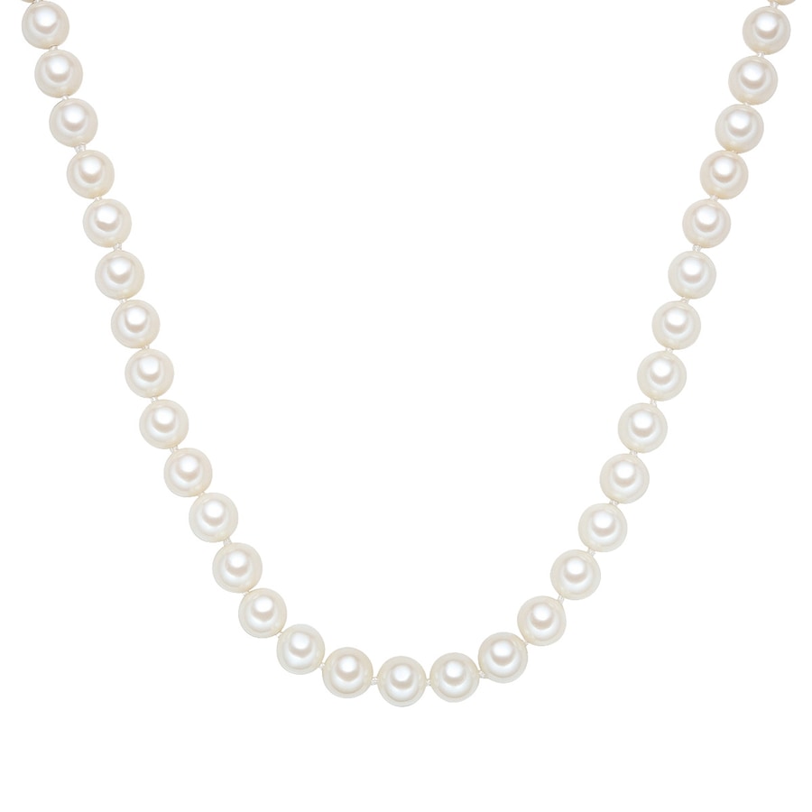 Rafaela Donata Perlen-Kette Sterling Silber Muschelkernperle in 50 cm + 5 Damen