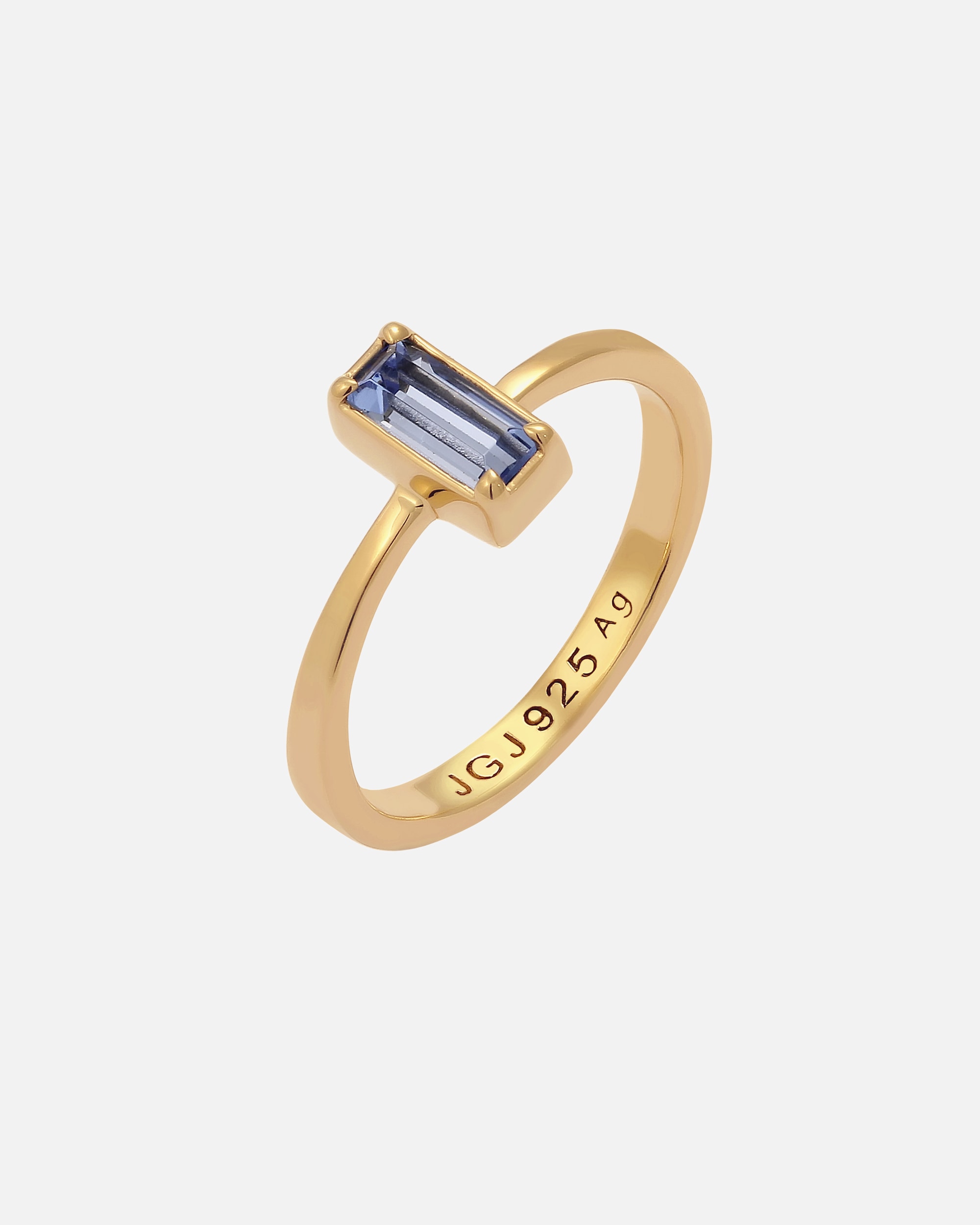 Ring für Weiblich Elli Blau Baguette 925 Sterling Silber, mit Kristallen von Swarovski® 54