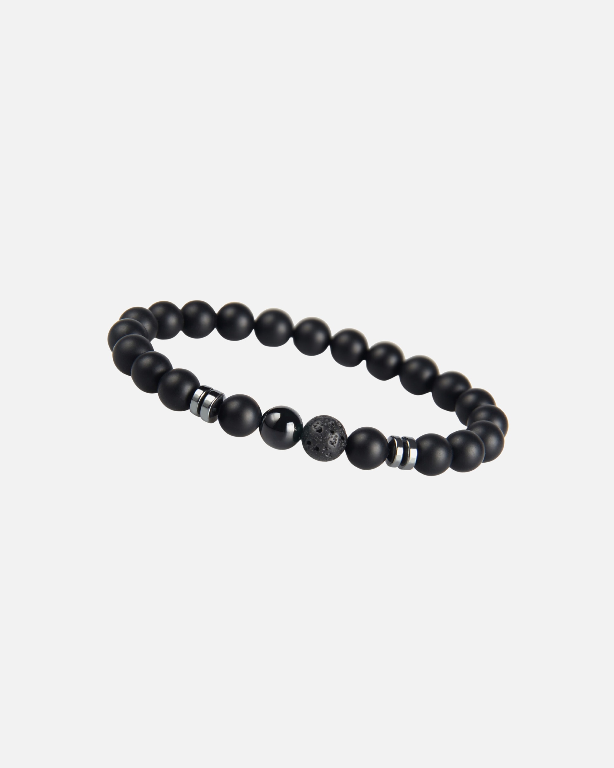 Armband für Weiblich GOOD.designs Perlenarmband aus echten Natursteinen Schwarz
