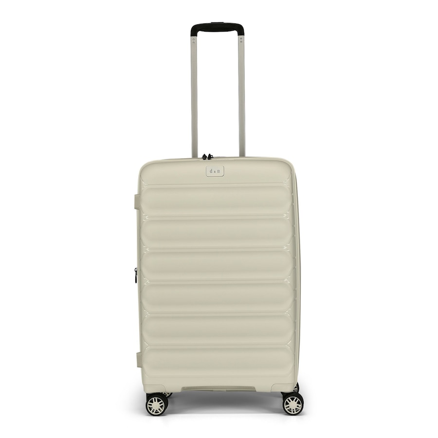 d & n Travel Line 4700 4 Rollen Trolley 68 cm mit Dehnfalte cream white Weiss Herren