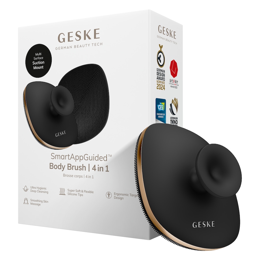 GESKE Body Brush | 4 in 1 Design mit Metallring Reinigungsbürste Gray