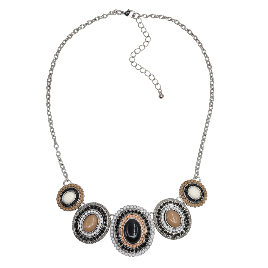 Steuer Collier Metall Glasstein 56,0cm Damen