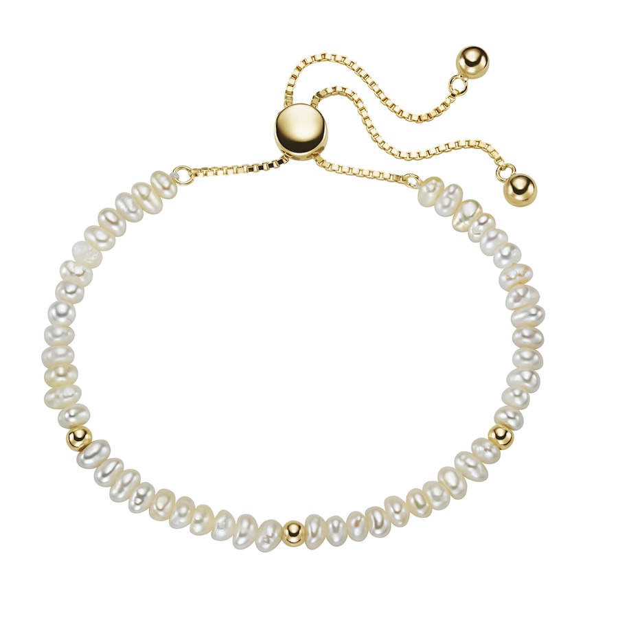 Smart Jewel Armband mit Süßwasserperlen, Silber 925 Onesize Weiss