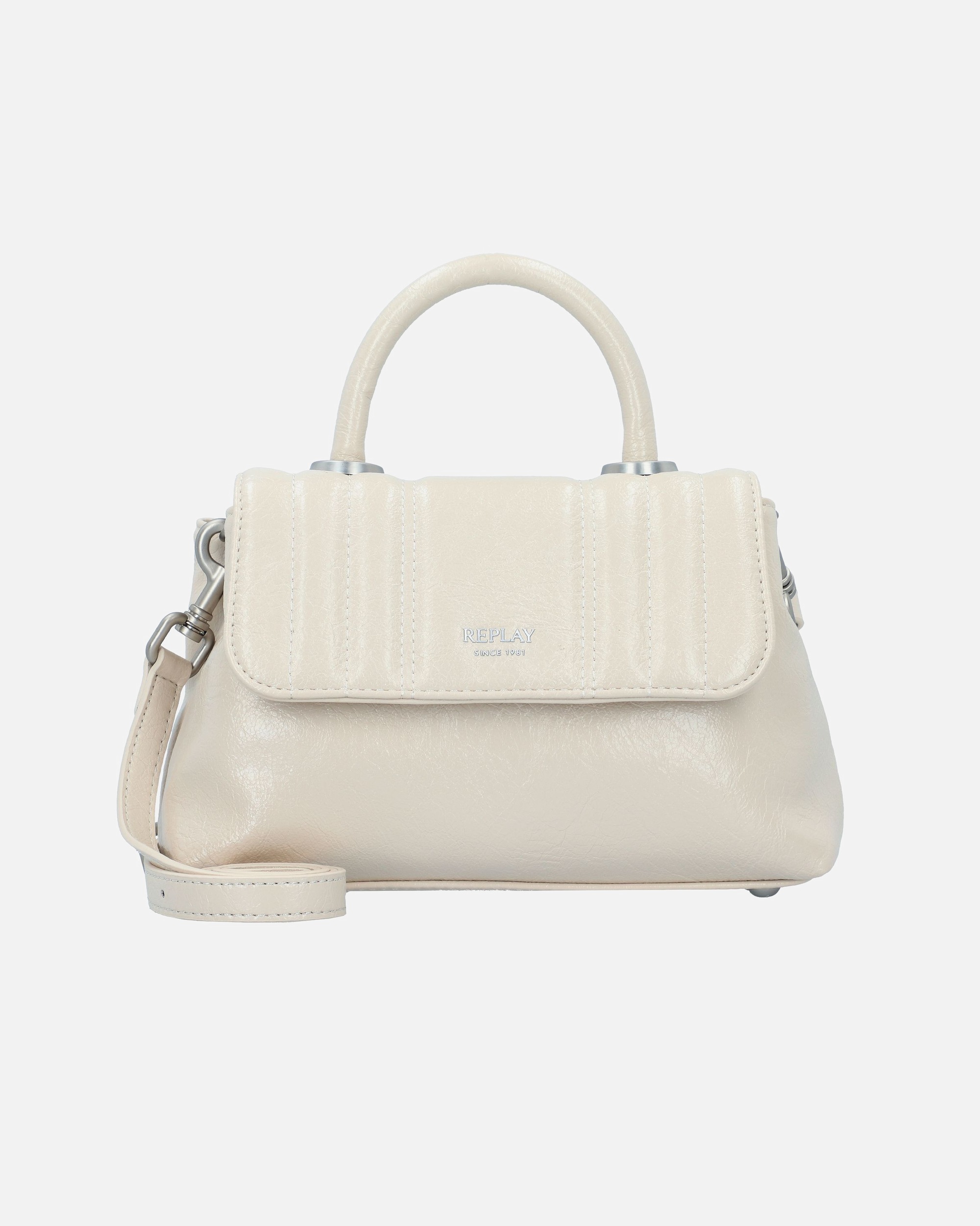 Clutch für Weiblich Replay Henkeltasche dirty white