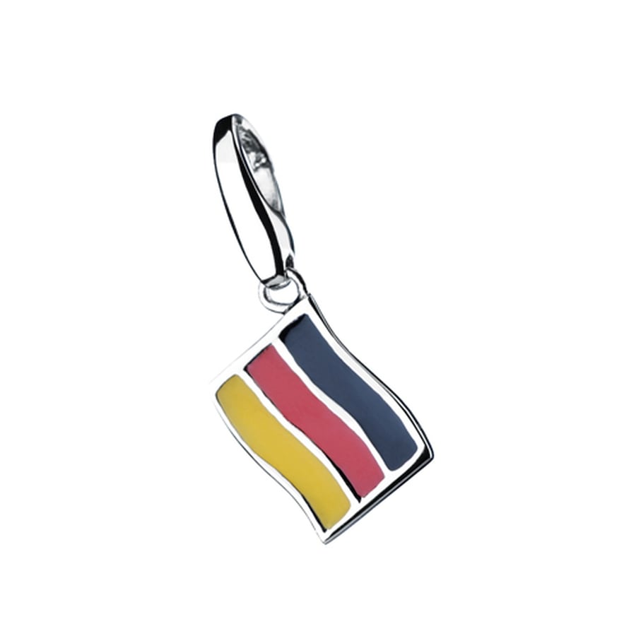 Giorgio Martello Milano Charm Flagge Deutschland, Silber 925 Onesize Grün Damen