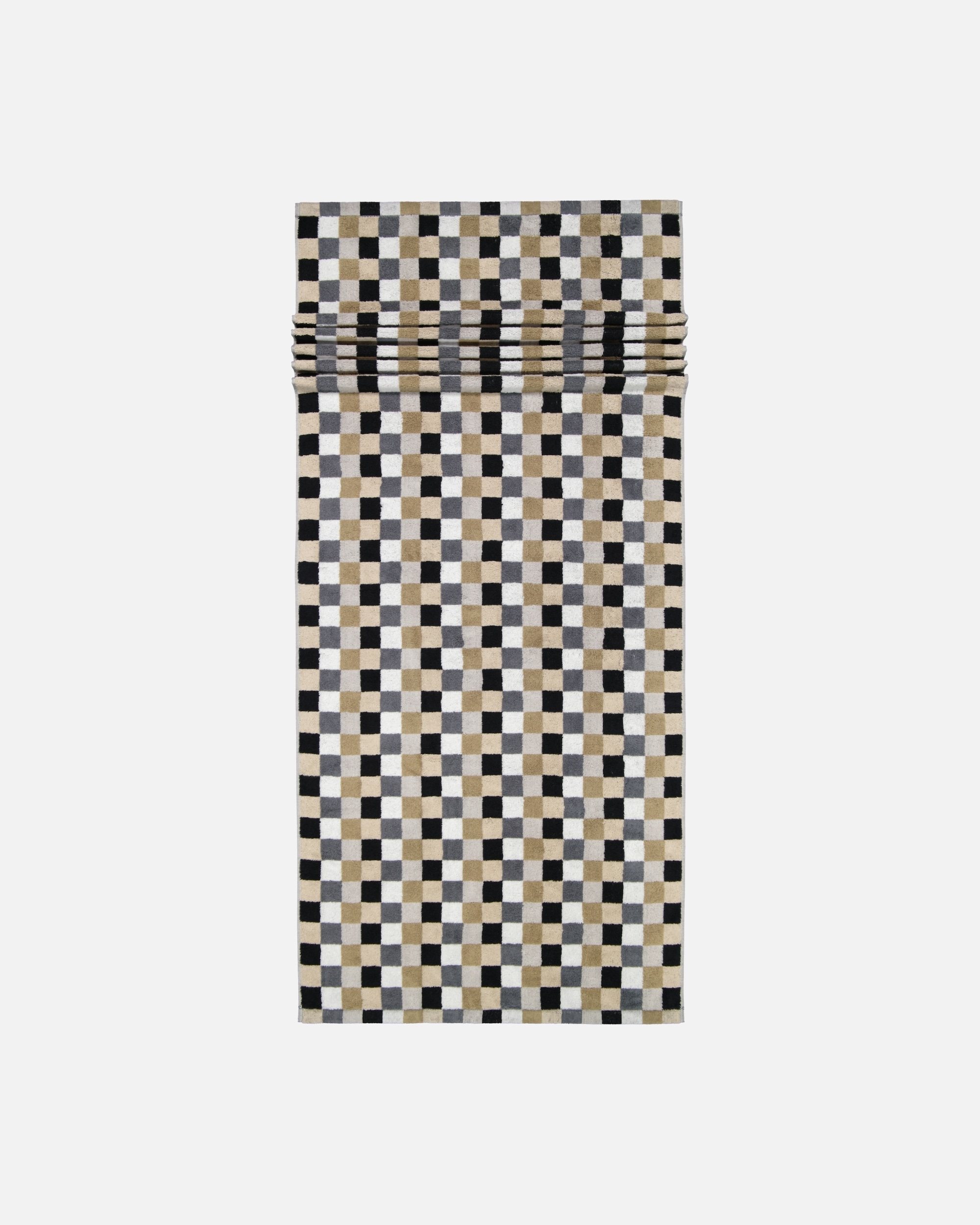 Handtuch für Unisex Cawö Cawö Handtücher Life Style Karo 7047 kiesel - 37 Saunatuch 70x180 cm