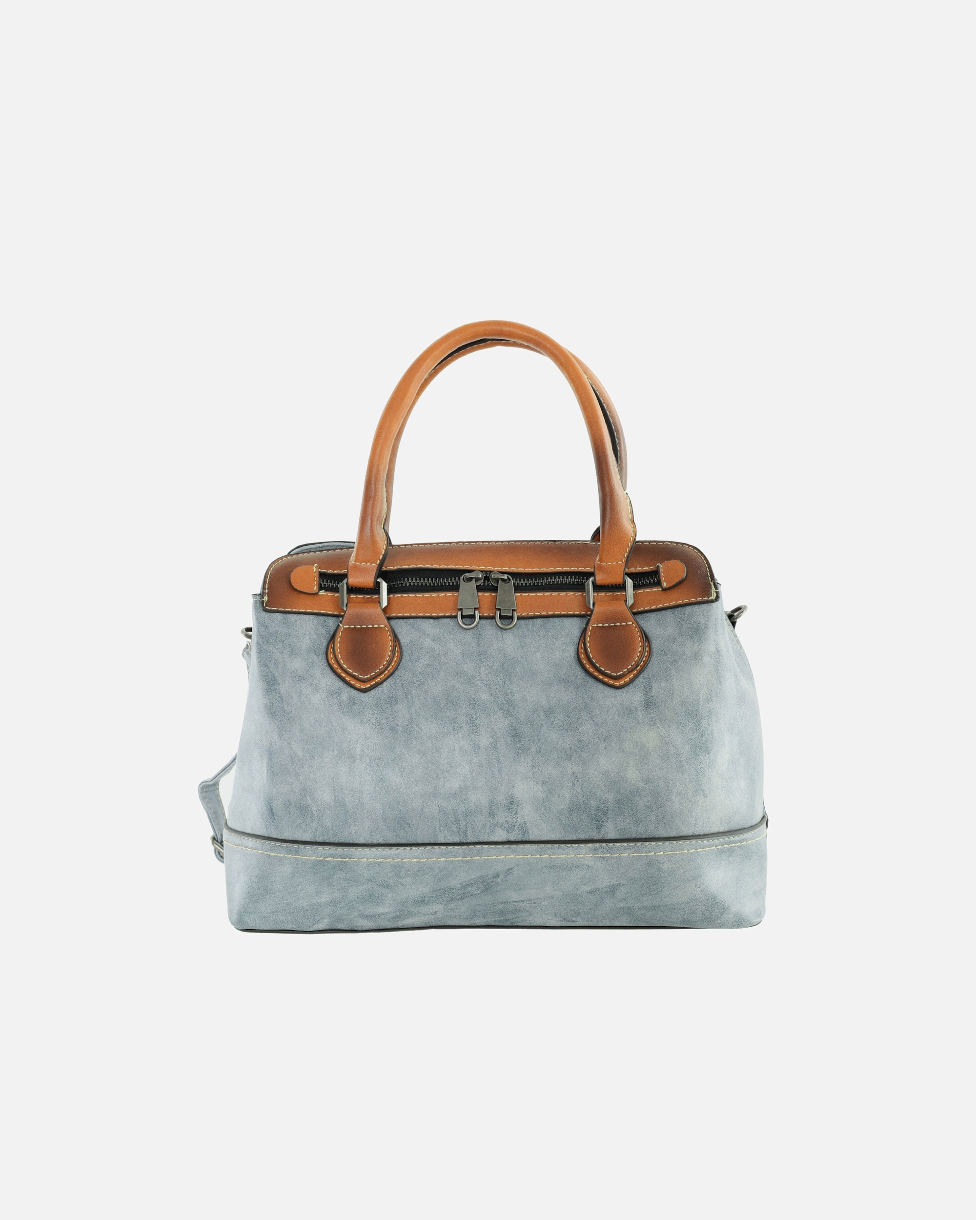 Handtasche für Unisex HARPA Henkeltasche VALERA mit zwei Hauptfächern und Handyfach grau