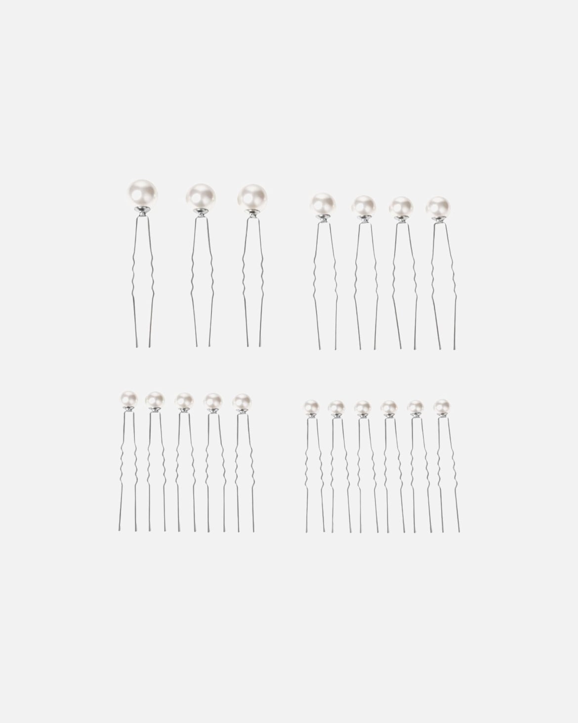 Haarspange für Unisex SOHO Magan Pearl Haarnadeln Silber