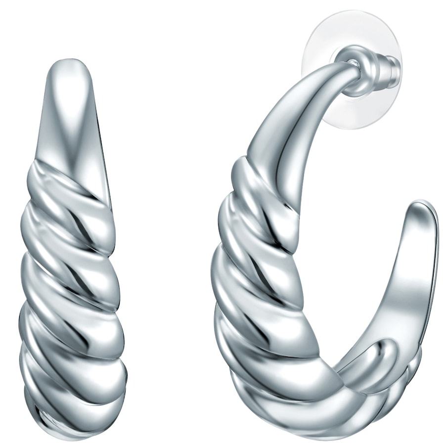 Lulu & Jane Creolen aus Metall in Silber 14,2 mm Damen