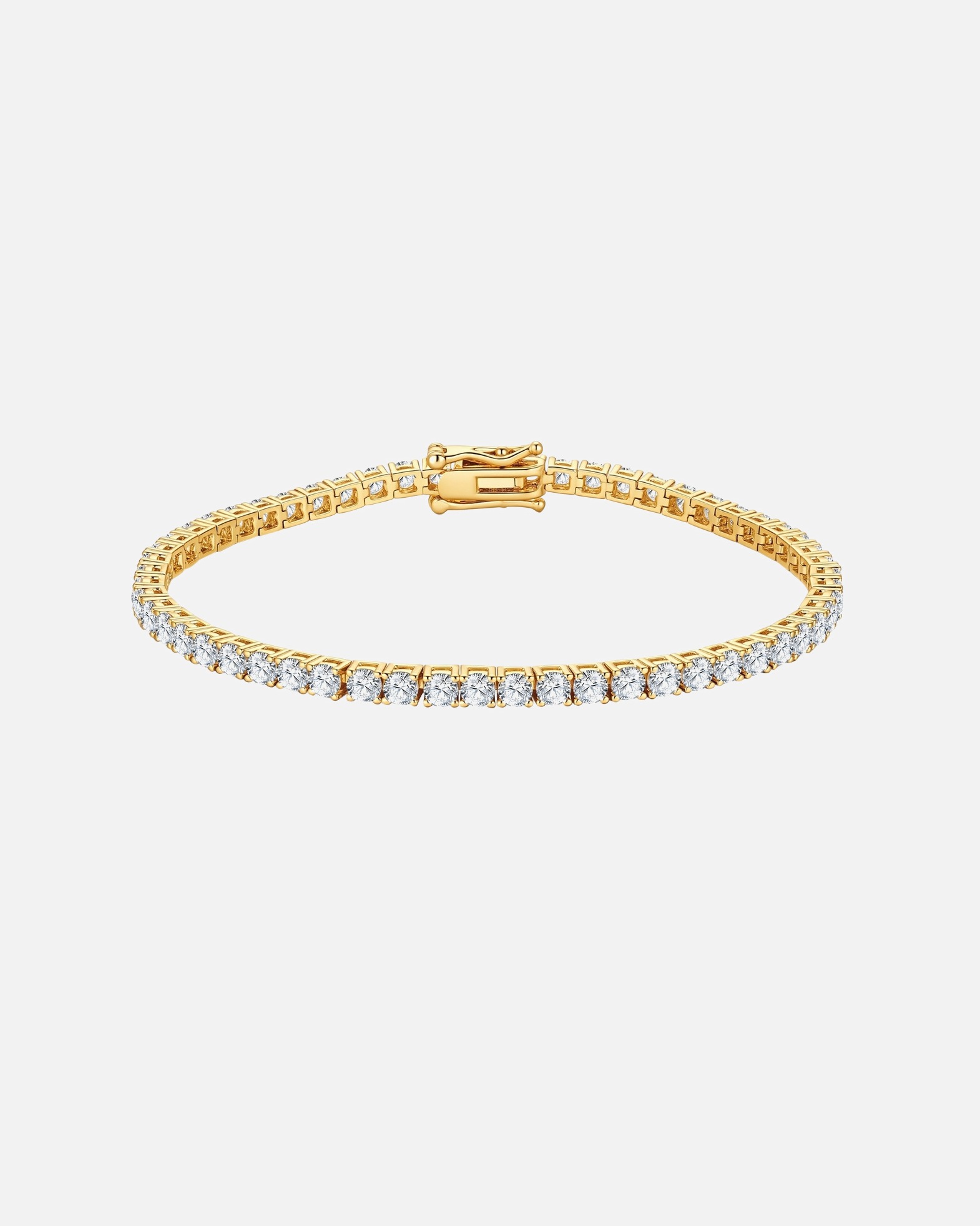 Armband für Weiblich Lulu & Jane Armband aus Messing in Gelbgold mit Zirkonia 21 cm