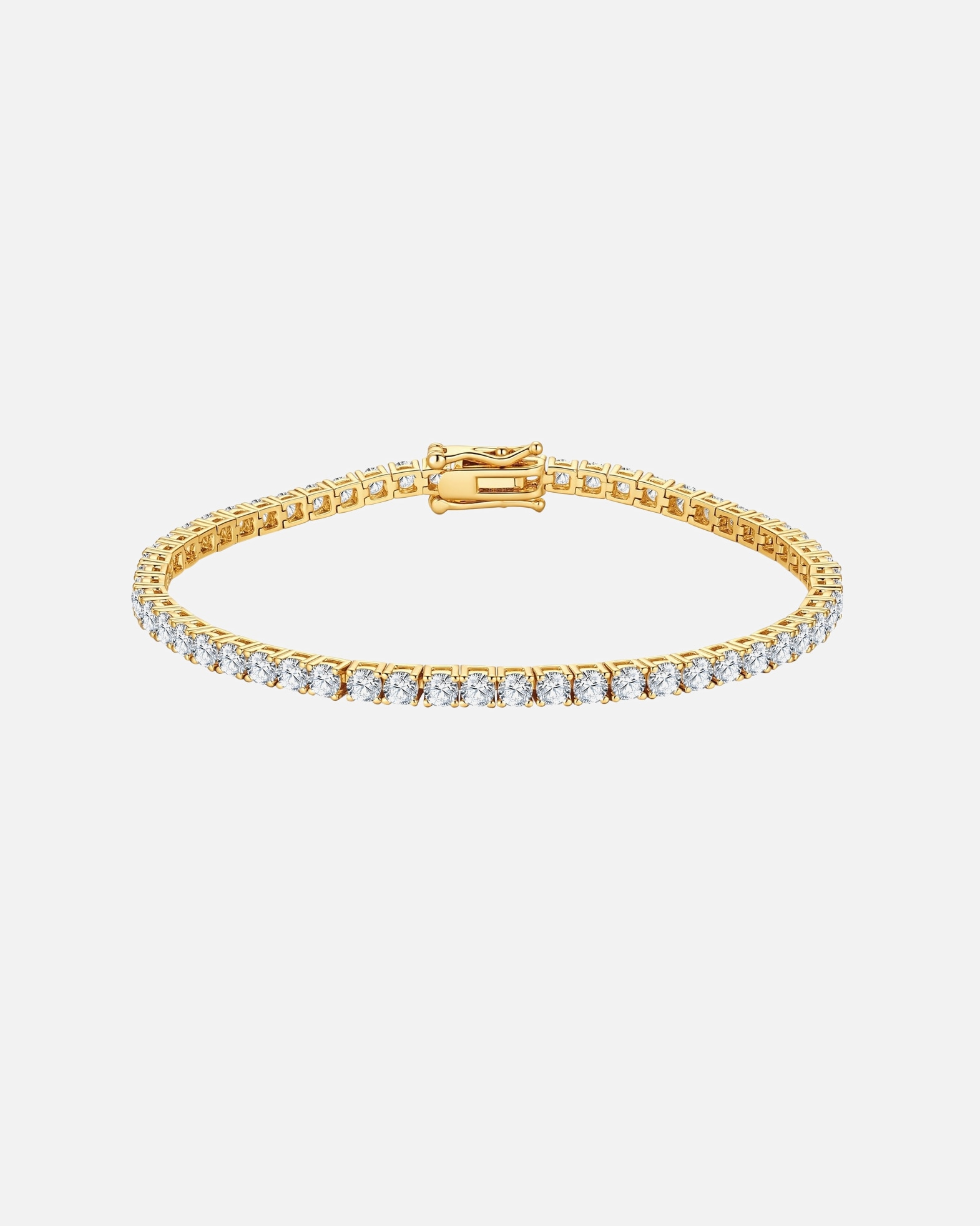 Armband für Weiblich Lulu & Jane Armband aus Messing in Gelbgold mit Zirkonia 18 cm