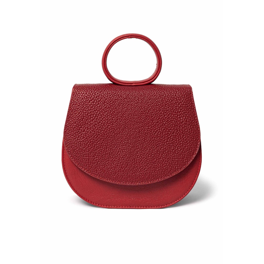 Gretchen Schultertasche Ebony Mini Loop Bag aus italienischem Kalbsleder rot